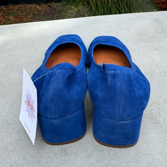 L’intervalle ballet mini heel blue suede and leather with square toe size EU 39 - Picture 6 of 10